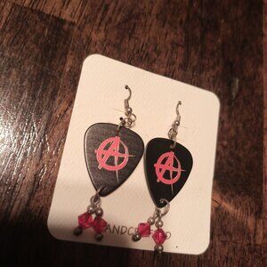 ANARCHY GUITAR PICK EARRINGS